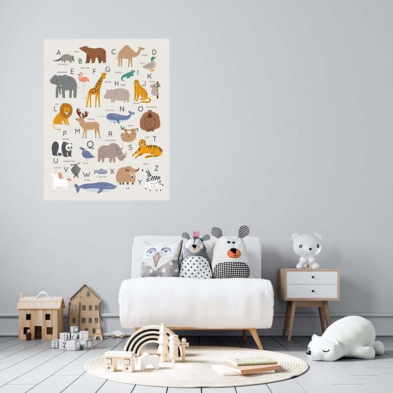 Animals of the World Alphabet Wall Sticker