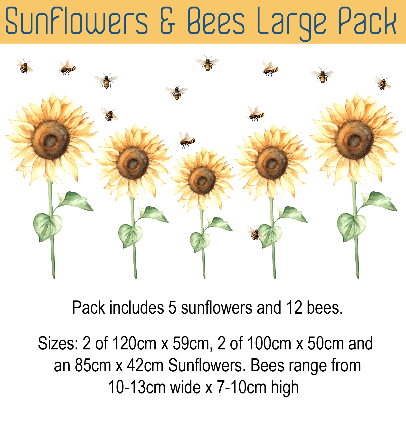 Sunflower Large Wall Sticker Decals Artisan Wallstickers shop now