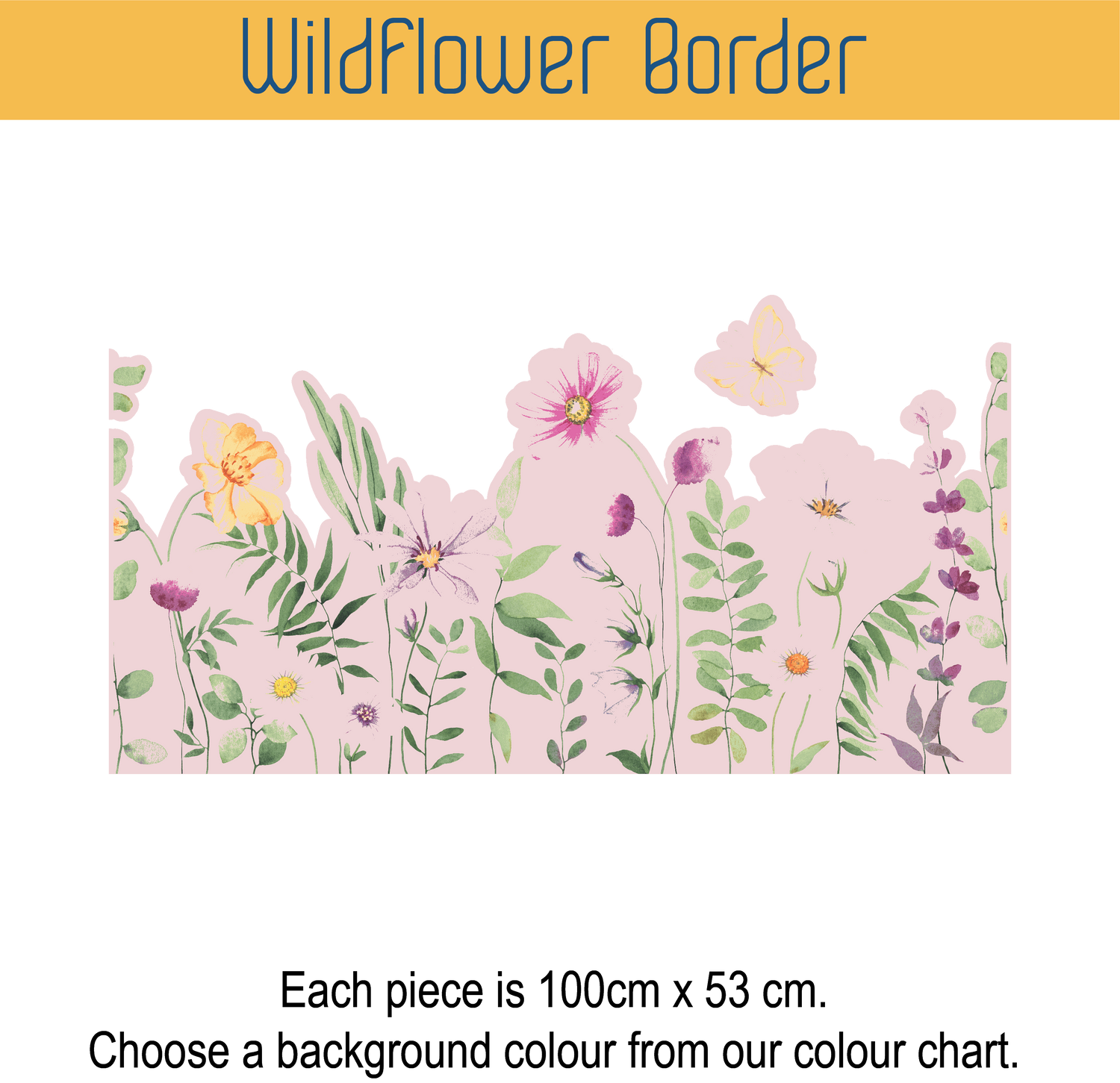 Wildflower Border Wall Stickers