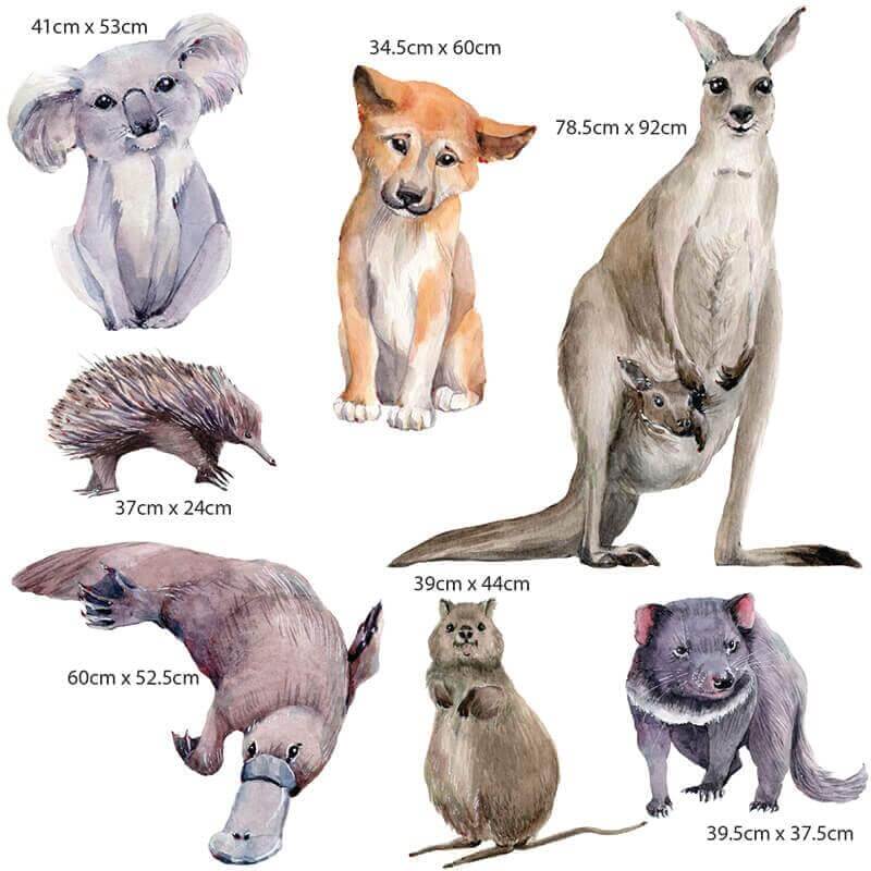 Australian Animals Wall Stickers