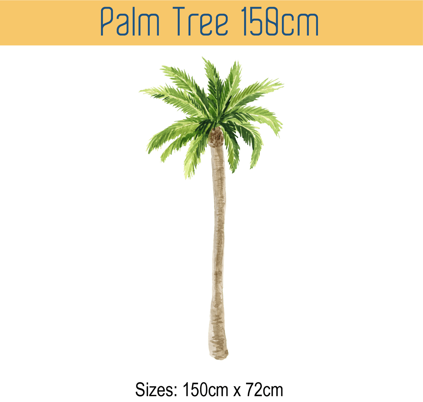 150cm Palm Tree Large Wall Sticker Decals with removable fabric.