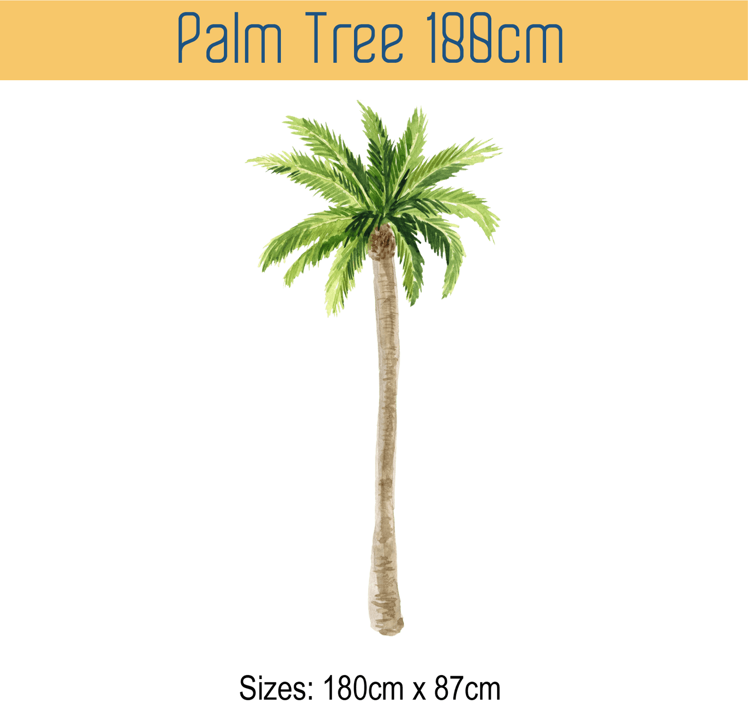 180cm Palm Tree Large Wall Sticker Decals with removable fabric.