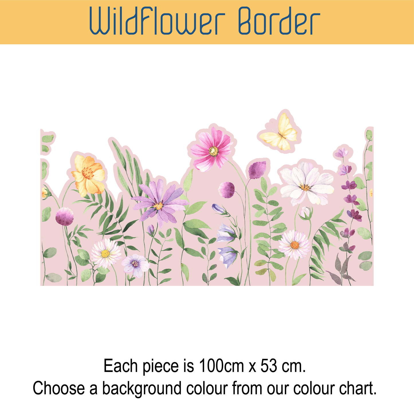 Wildflower Border Wall Stickers